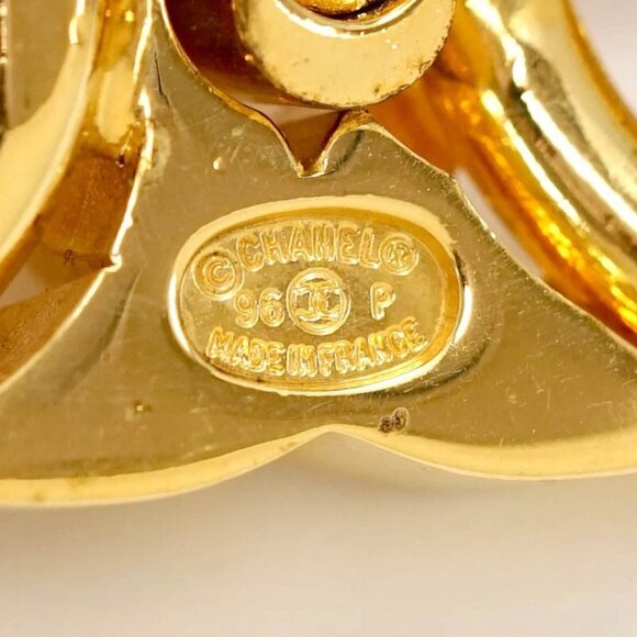 CHANEL CC Logos Turnlock Thick Chain Necklace 16" Gold Tone 96P Auth #791-36 - Picture 7 of 8